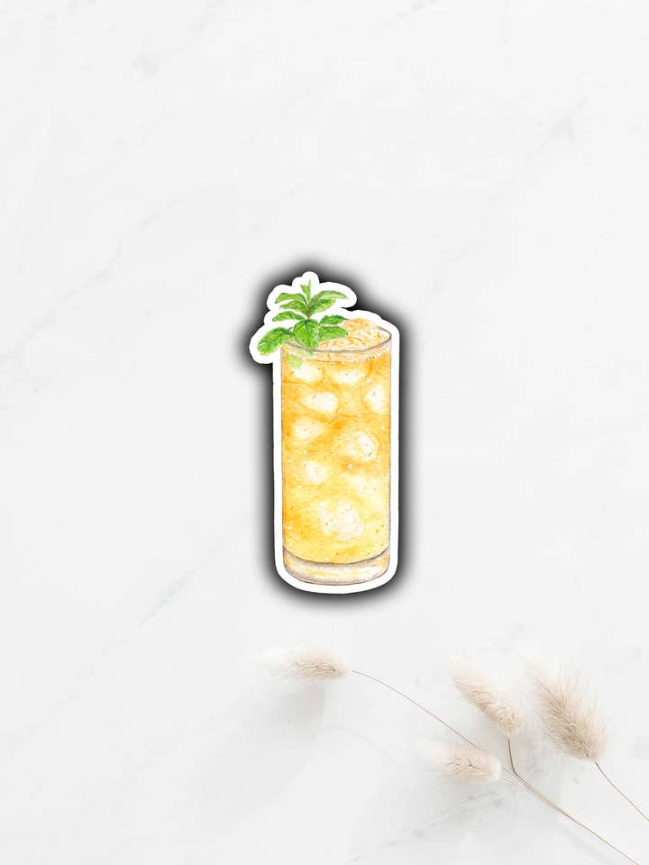 Whiskey Tea Cocktail Sticker for wholesale by Tammy Speed Design