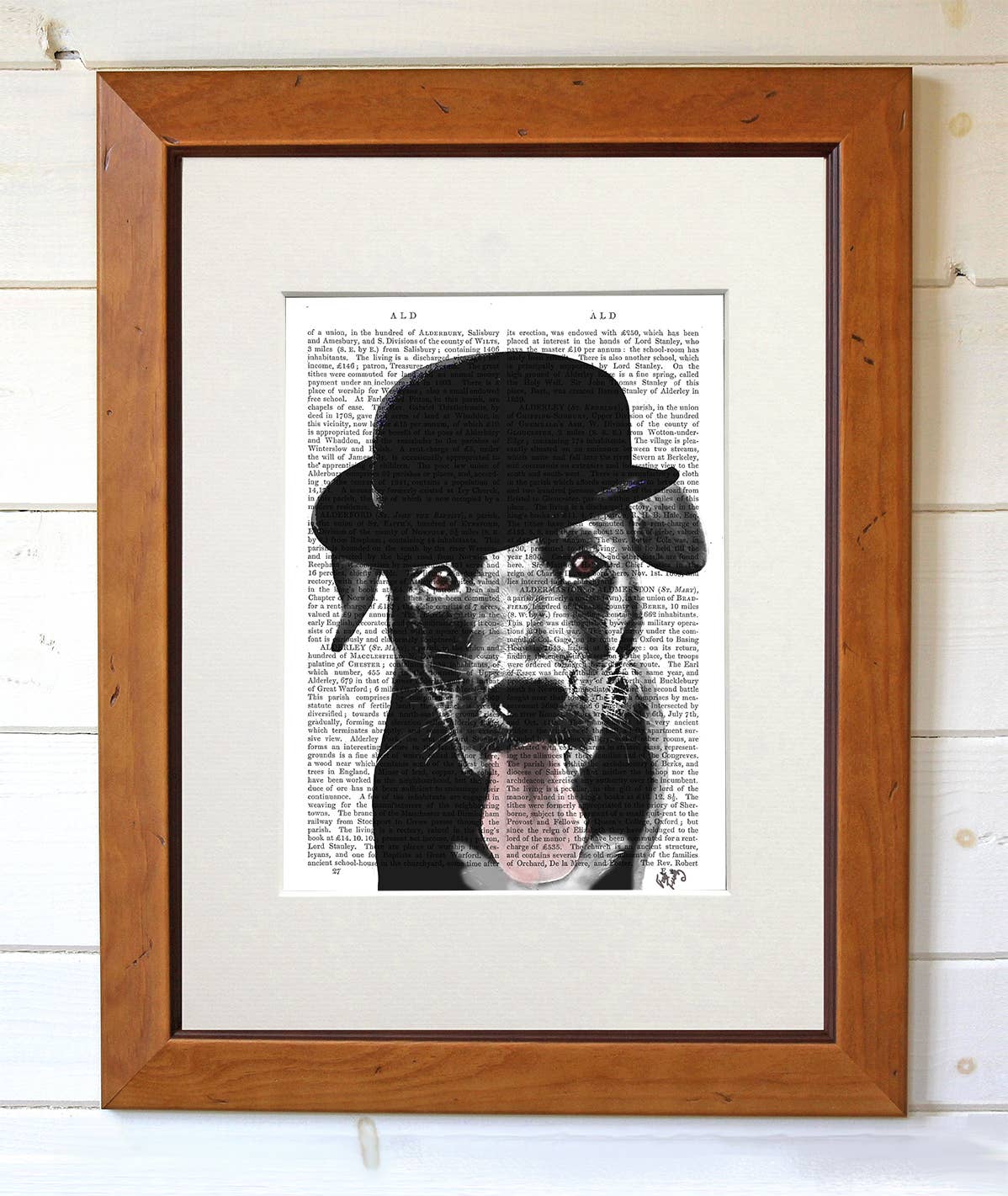 FabFunky Ltd - Wholesale Art Print - Black Labrador in Bowler Hat, Dog Book Print / Art Print2