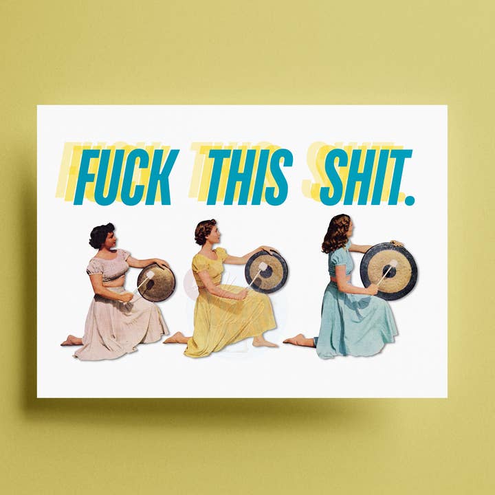 Cartão de Cumprimentos "Que se Lixe Esta Merda" por atacado de Henny Penny Studio