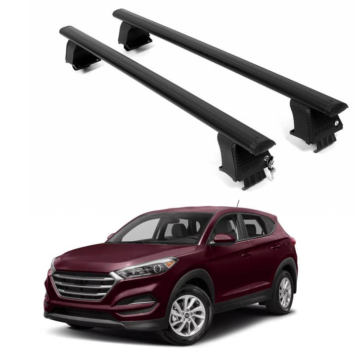 ERKUL Roof Rack Crossbars For HYUNDAI TUCSON 2016-2021 Naked Roof Aluminum Black for wholesale by Erkul Auto USA