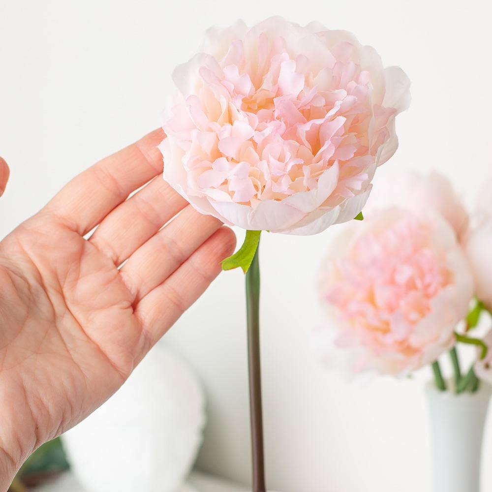 Factory Direct Craft - Wholesale Artificial Flowers - 9" Artificial Peony Silk Flower Bundle - Select Color4