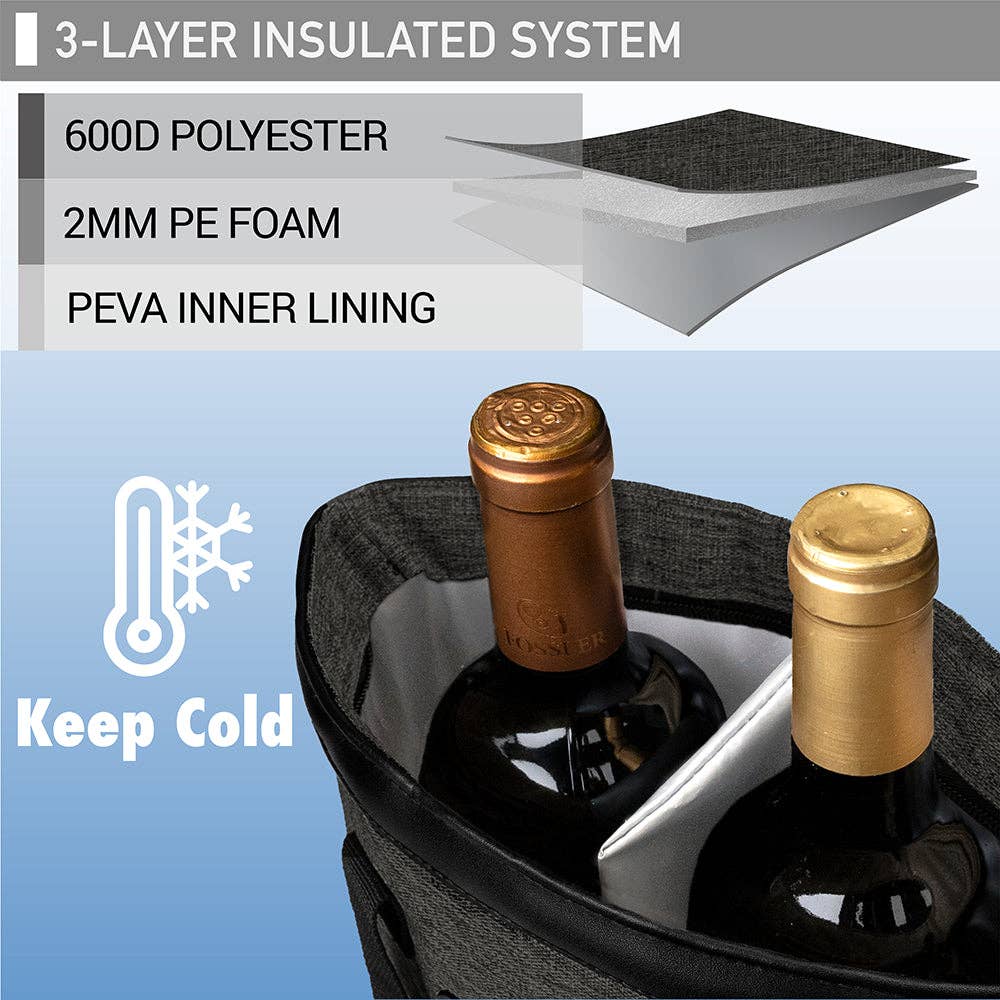 OPUX – wholesale Vinkasse – Klassisk vinväska för 2 flaskor30