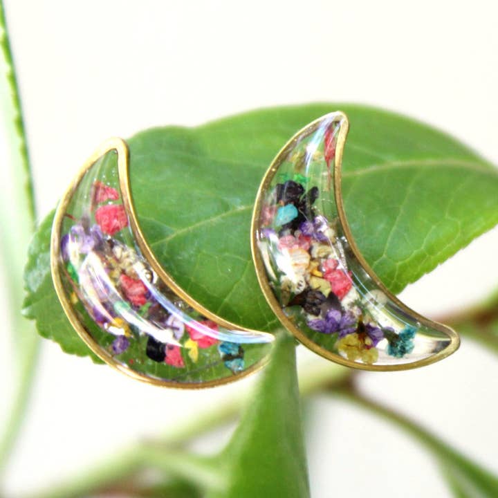 Königin Anne's Lace Blumen Mond Ohrstecker für den Großhandel von Wild Poppy