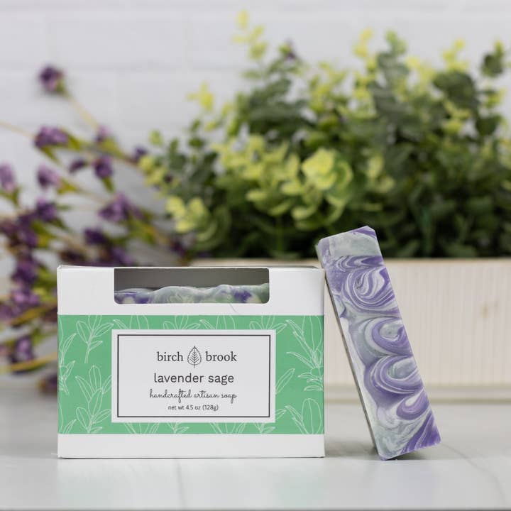 Lavender Sage Artisan Soap for wholesale by Birch Brook Soaps