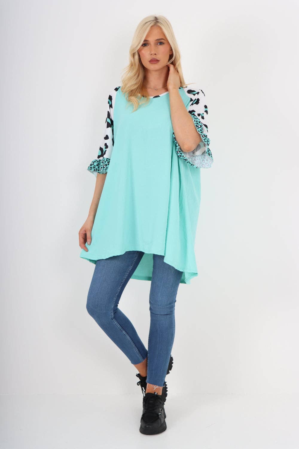 Miss Bold – wholesale Tunic – Women’s – Italian Animal Printed Sleeve Tunic Top16