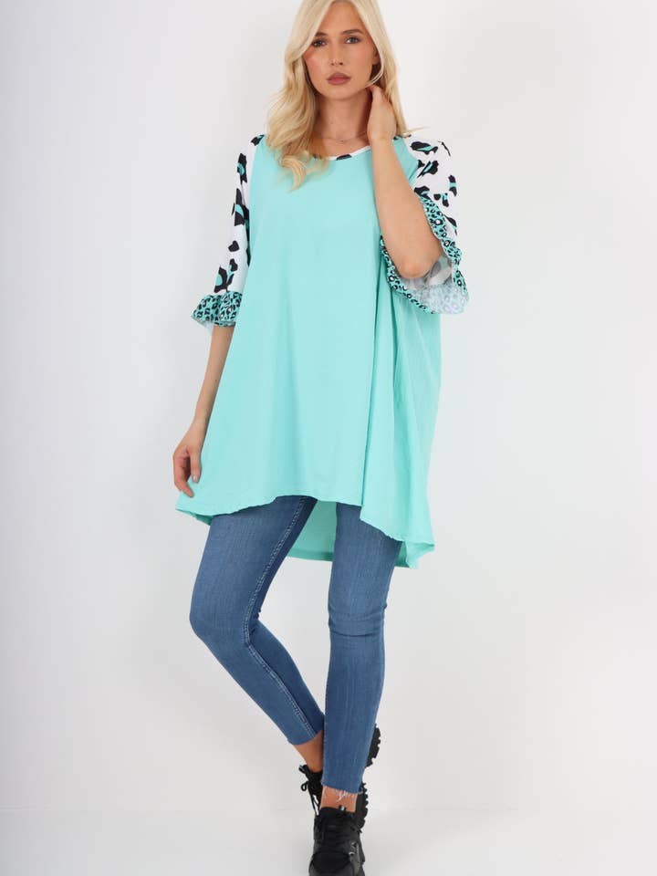 Miss Bold – wholesale Tunic – Women’s – Italian Animal Printed Sleeve Tunic Top16