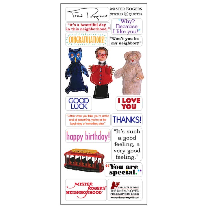 Unemployed Philosophers Guild - Wholesale Everyday Greeting Card - Mister Rogers Card2