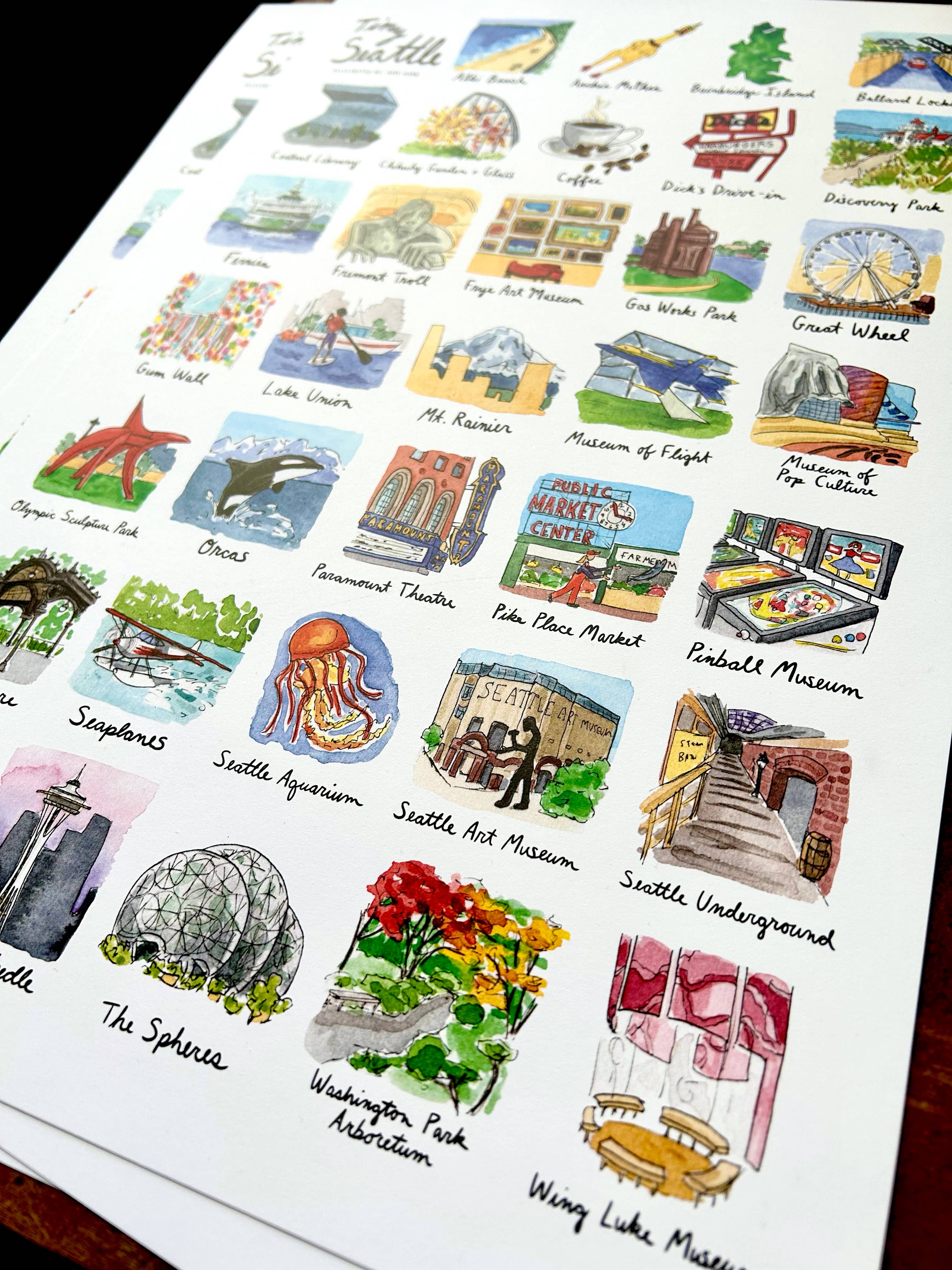 Amy Wike Illustration - Wholesale Poster - Tiny Seattle Poster6