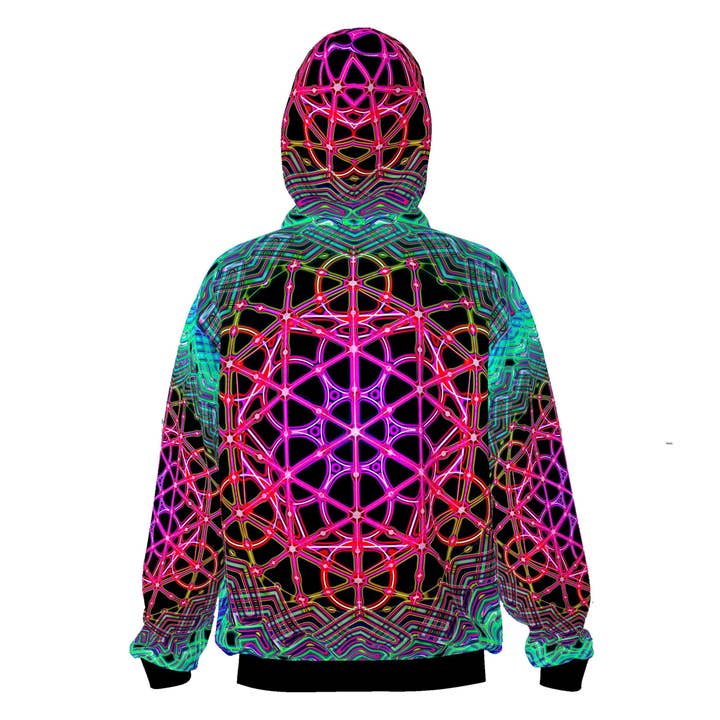 Mystic Mind - Wholesale Hoodie - Unisex - Sacred Geometry Hoodie | Fractal Hoodie | Psy Clothing | Festival Hoodie | Psychedelic Sweater | DMT Mandala - UV (HD)4
