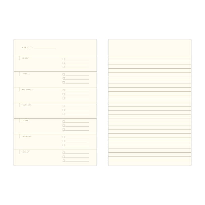 Ruff House Print Shop - Wholesale Planner - Standard Type Undated Weekly Planner Journal