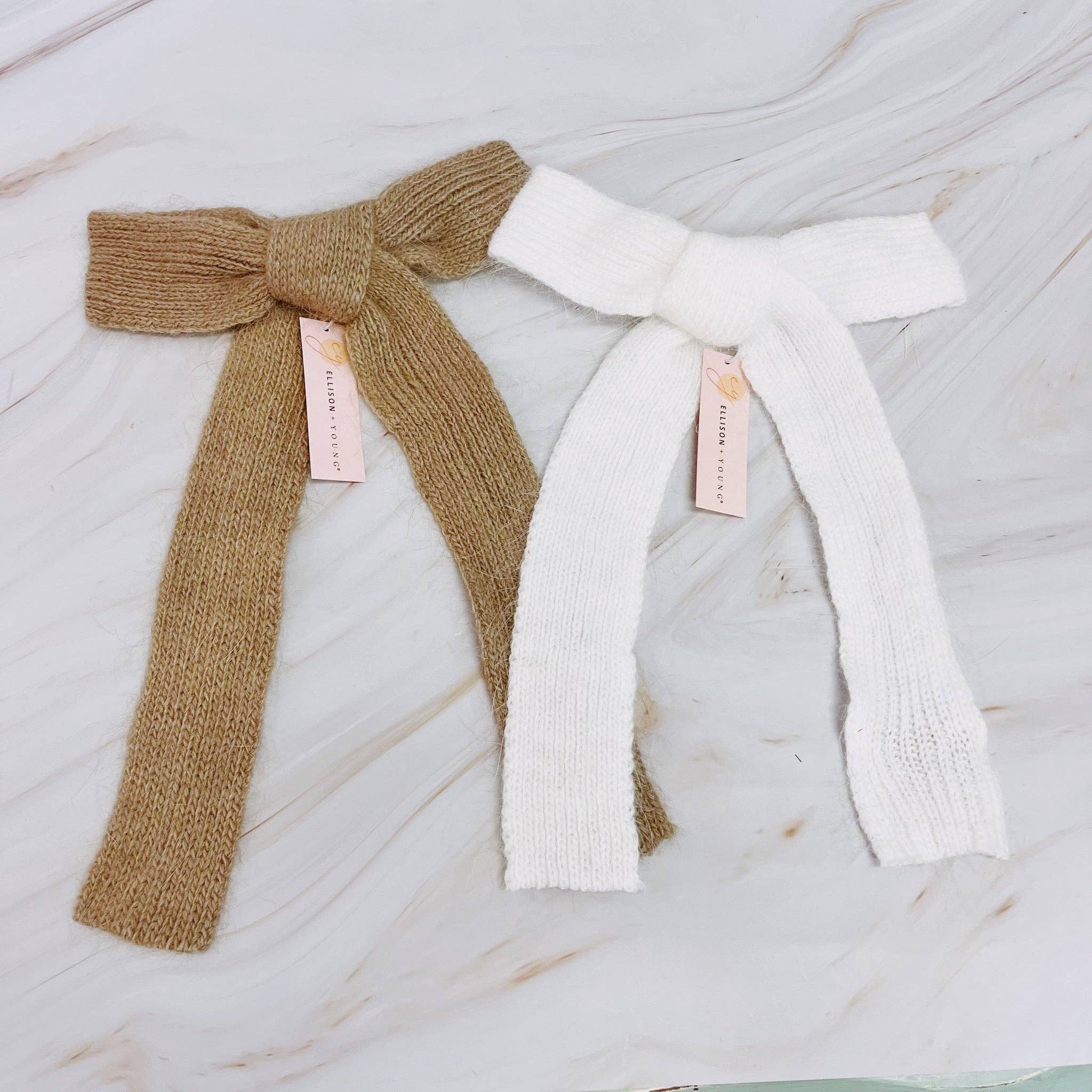 Ellison+Young – Clips para cabelo - Mulher por atacado – Grampo de cabelo Precious Preppy Yarn Bow4