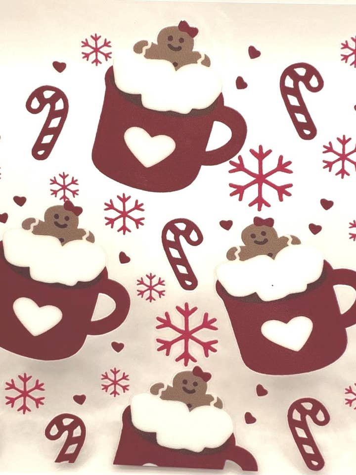 Involucro per tazza da 16oz di cioccolata calda UV DTF - doppio lato - Decalcomania permanente - Pronto da applicare per la vendita all'ingrosso da parte di ASAP Craft Supplies