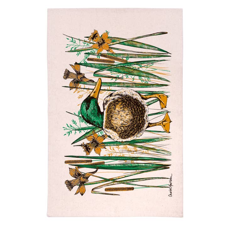 Cherith Harrison Multiple Duck Tea Towel for wholesale by Parkwood Springs