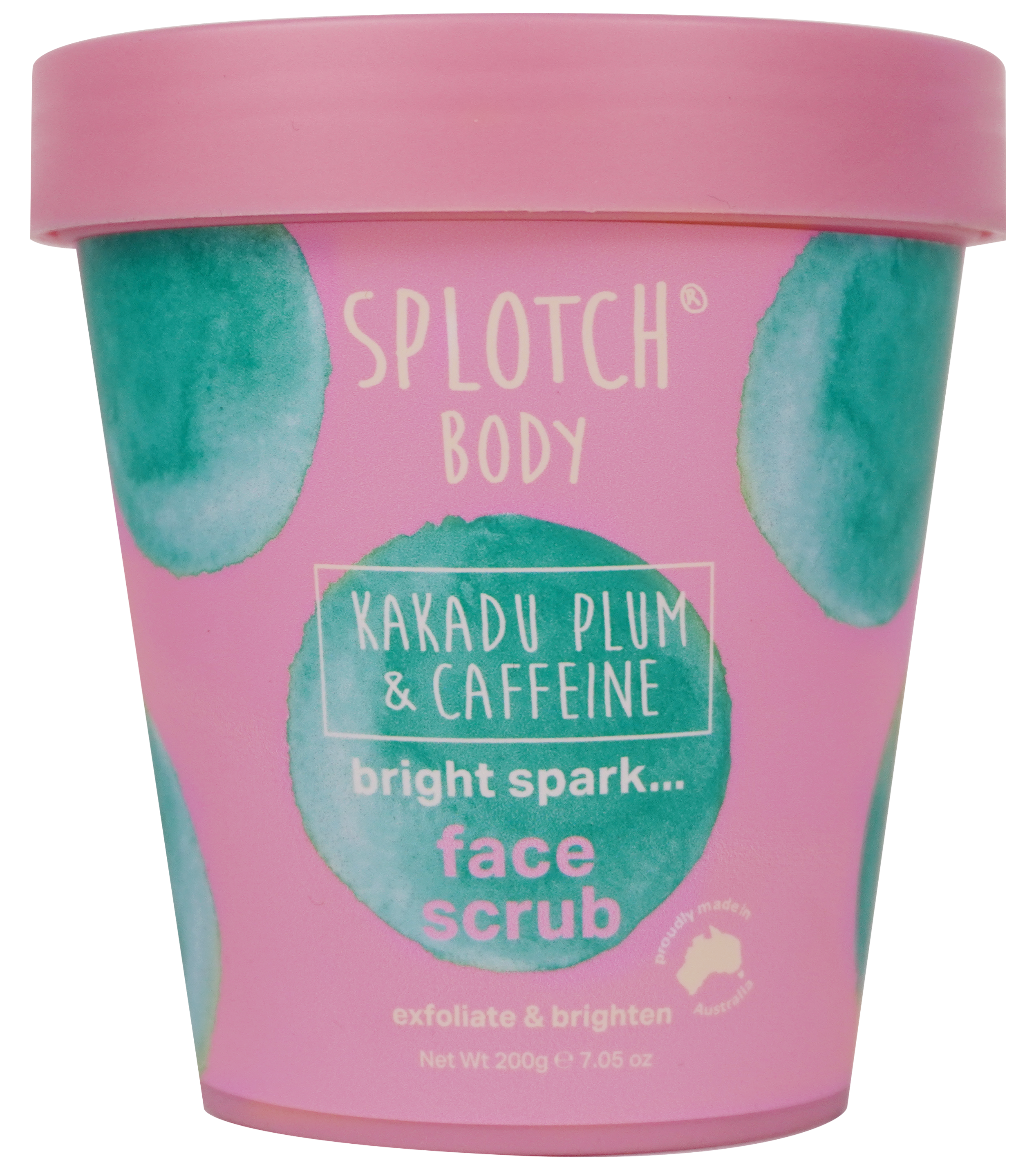 Cognescenti Pty Ltd – wholesale Ansiktsexfoliant/Scrub – Splotch Body Kakaduplommon & Koffein Bright Spark…Ansiktsskrubb0