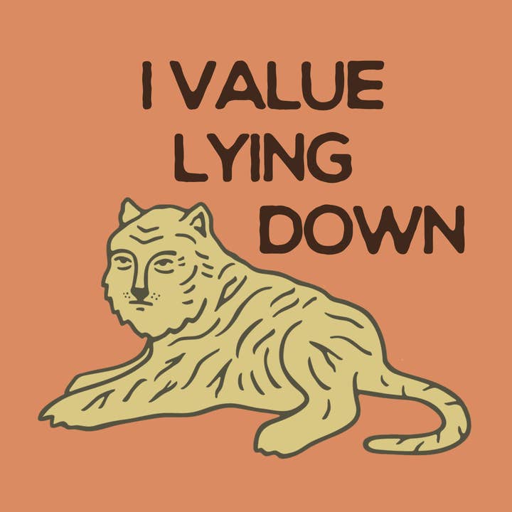 Brass Earth - Wholesale Art Print - Lying Down Tiger Print 8x100