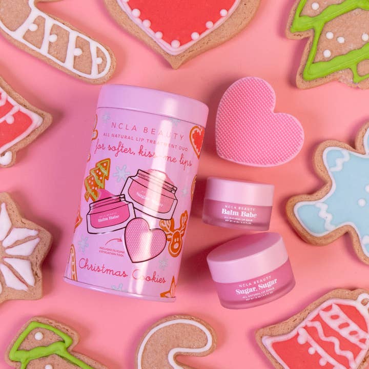 NCLA Beauty - Vente Gommage à lèvres - Coffret cadeau de Noël pour le soin des lèvres avec biscuits de Noël2
