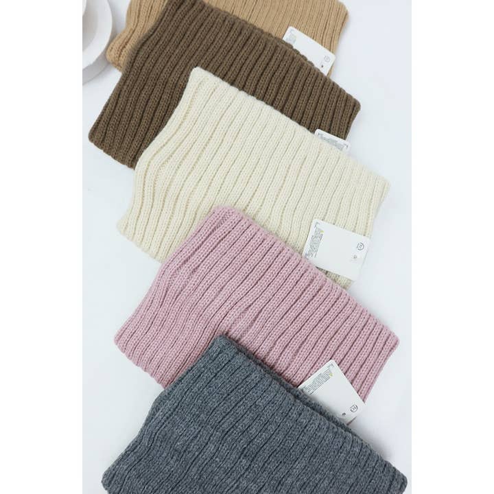MIX COLOR Solid Winter Knit Headband Neck Wamer for wholesale on Faire