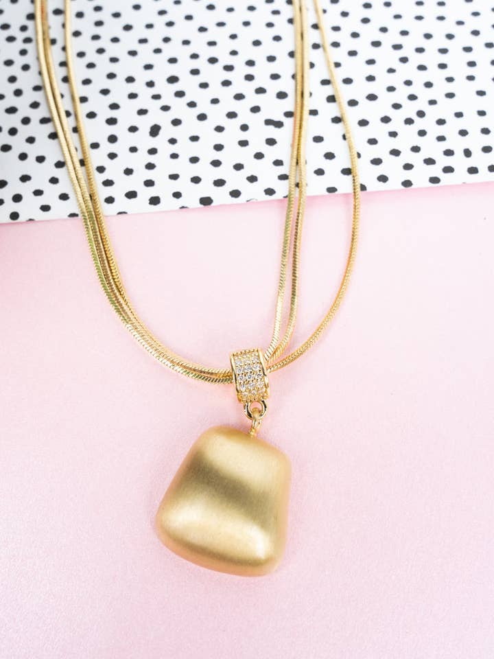 Shiny Luxe Elite Edition Crystal Goldtone Necklace for wholesale by Wholesale Accessory Market