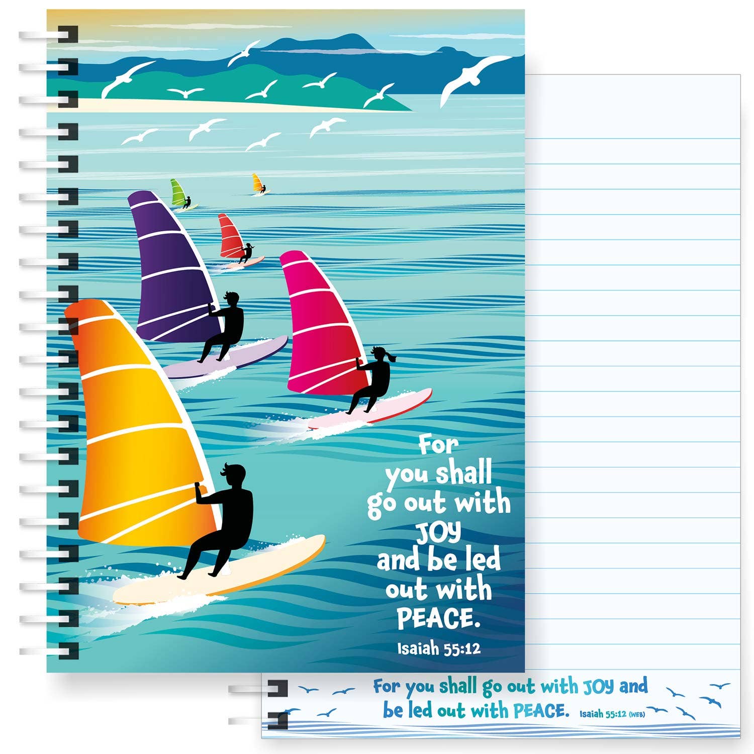 Just Cards Direct – wholesale Notebook – Go Out With Joy- A5 Softback Christian Notebook0