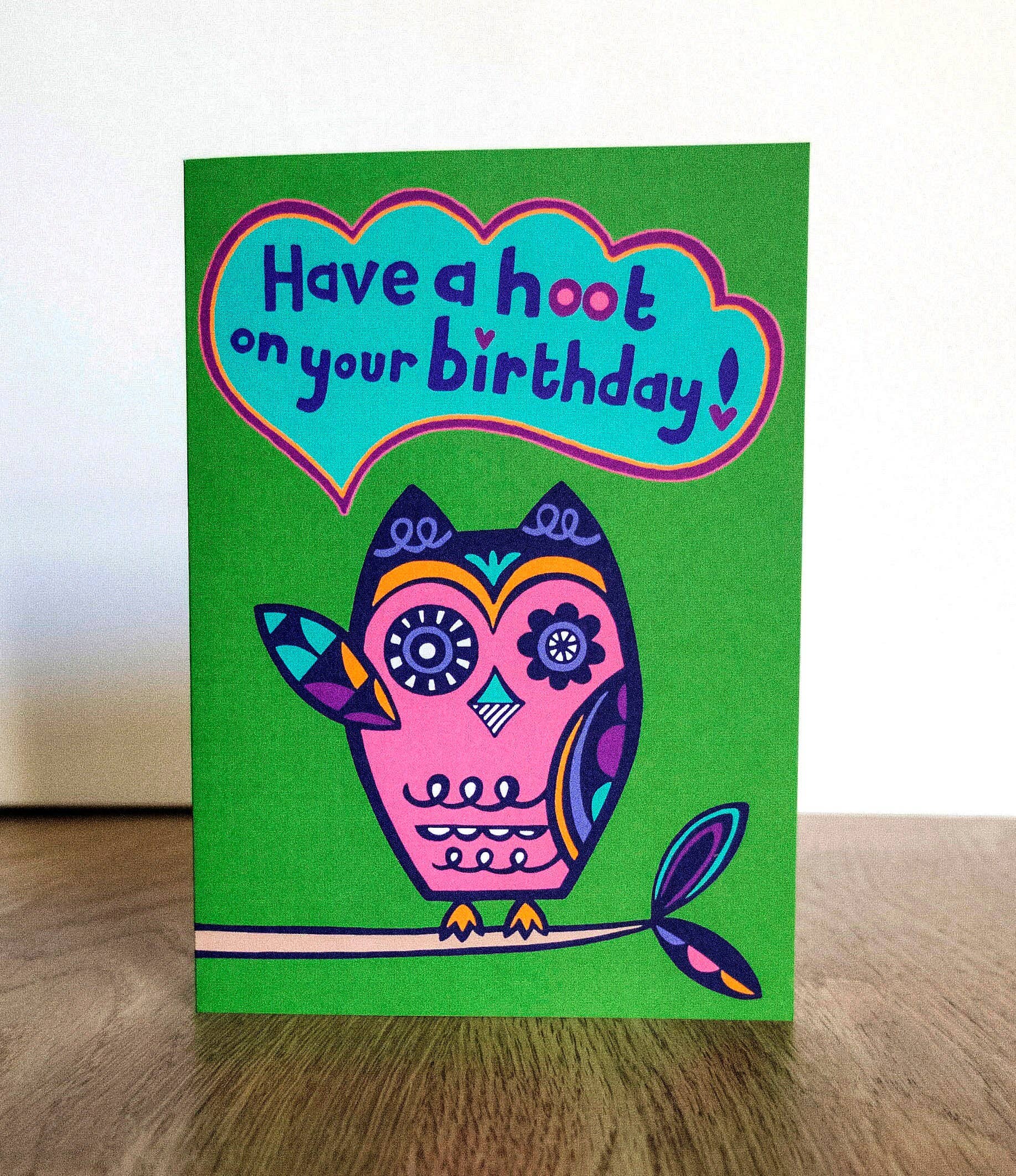 Lunar Apple – wholesale Birthday card – Owl Birthday Card0