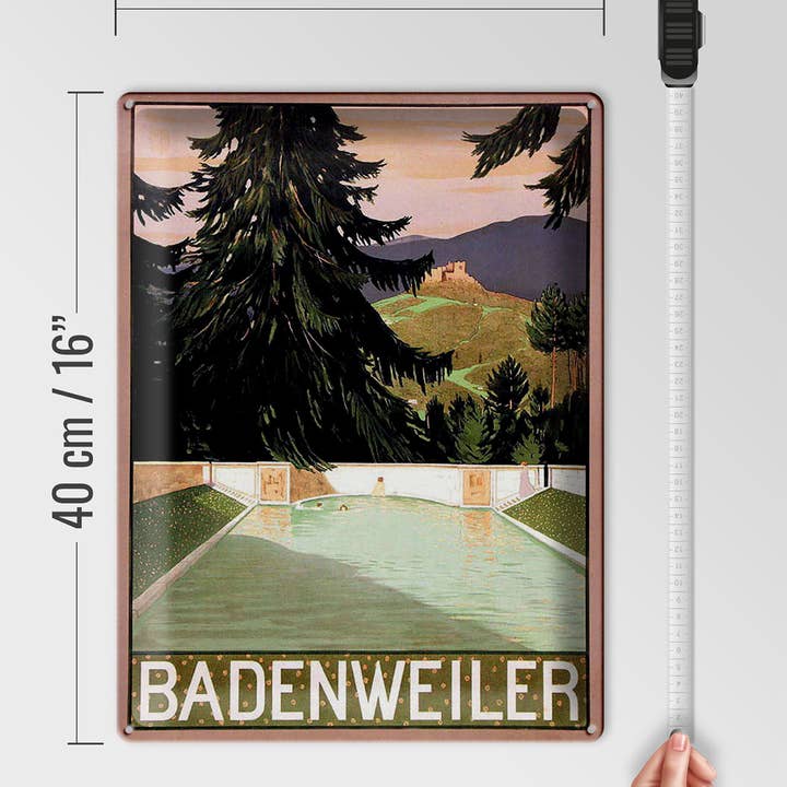 Femer - Wholesale Sign - Tin Sign Travel 30x40 cm Badenweiler Deco Sign3