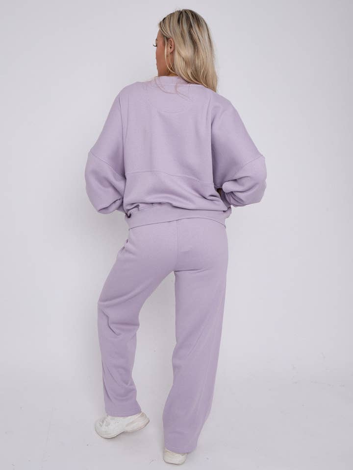 AX Labels - Wholesale Top & Pant Set (NOT Loungewear) - Women's - Oversized Bomber Style Fleece Zipper Co-ord24