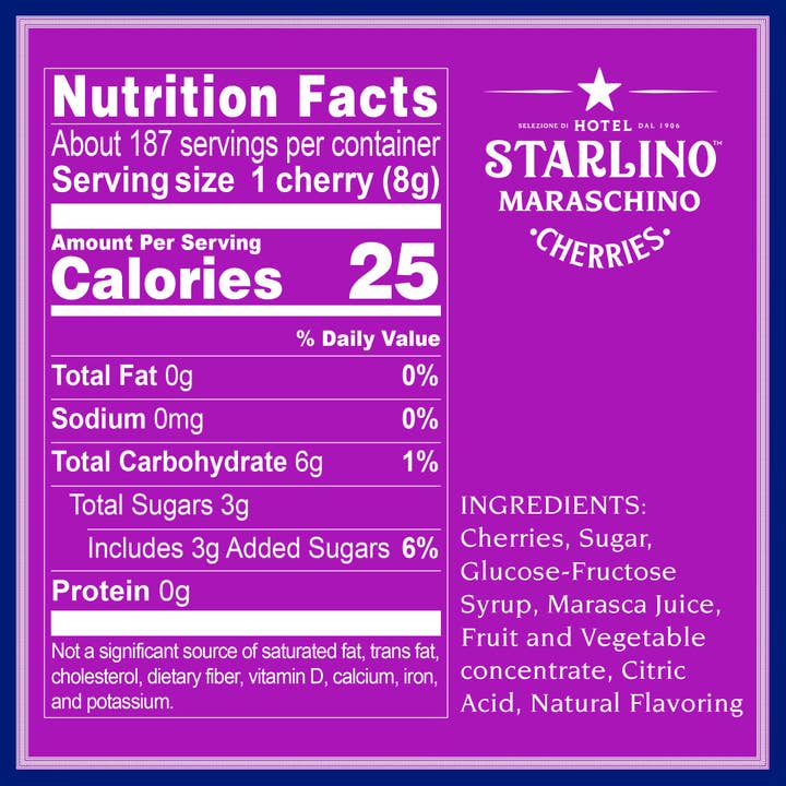 Hotel Starlino Italian Maraschino Cherries – Großhandel Konserven – Hotel Starlino Italienische Maraschino-Kirschen 1 kg Dose