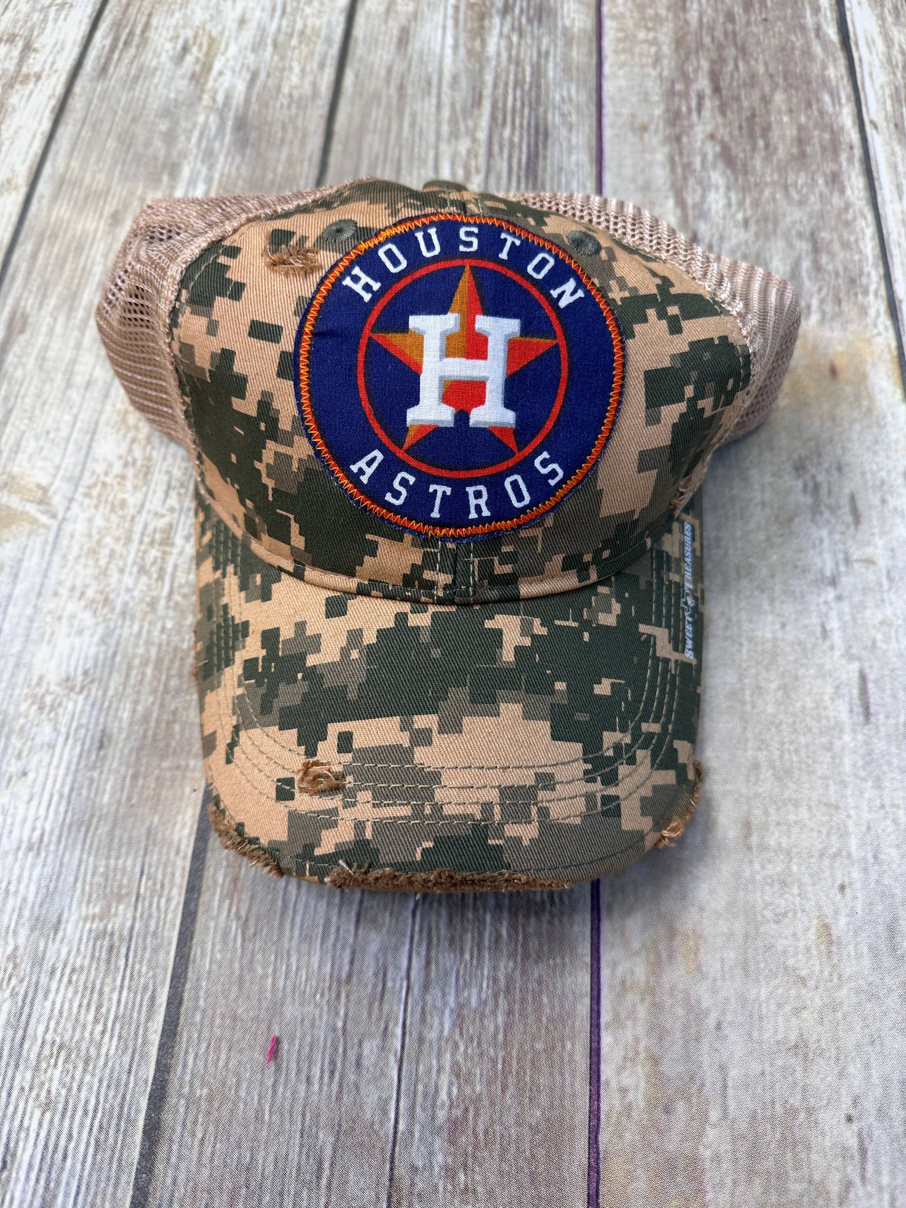 Sweet Texas Treasures - Wholesale Trucker Hat - Unisex - Houston Baseball Circle Dirty Trucker Hat [All Colors]4