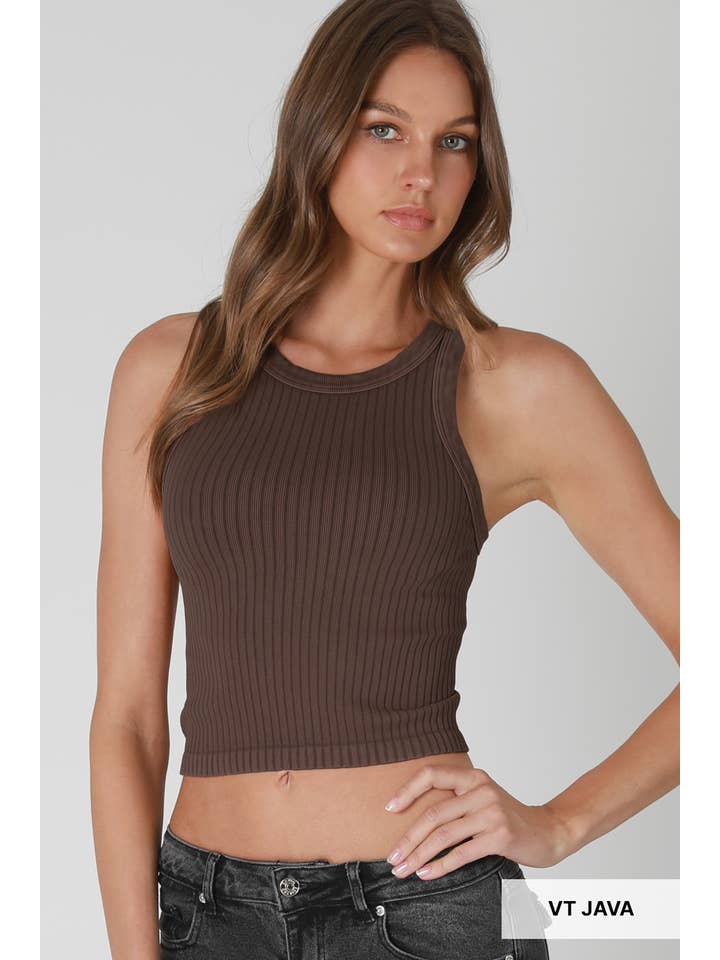 NIKIBIKI - Vente Débardeur – femme - NS8358 - Débardeur vintage à larges côtes5