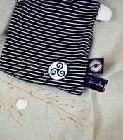 MAÏLOU TRADITION - Wholesale Security/Cuddle Blanket - Baby - Rectangular Dog Comforter - Triskel - Mer d'Iroise - 30 cm2