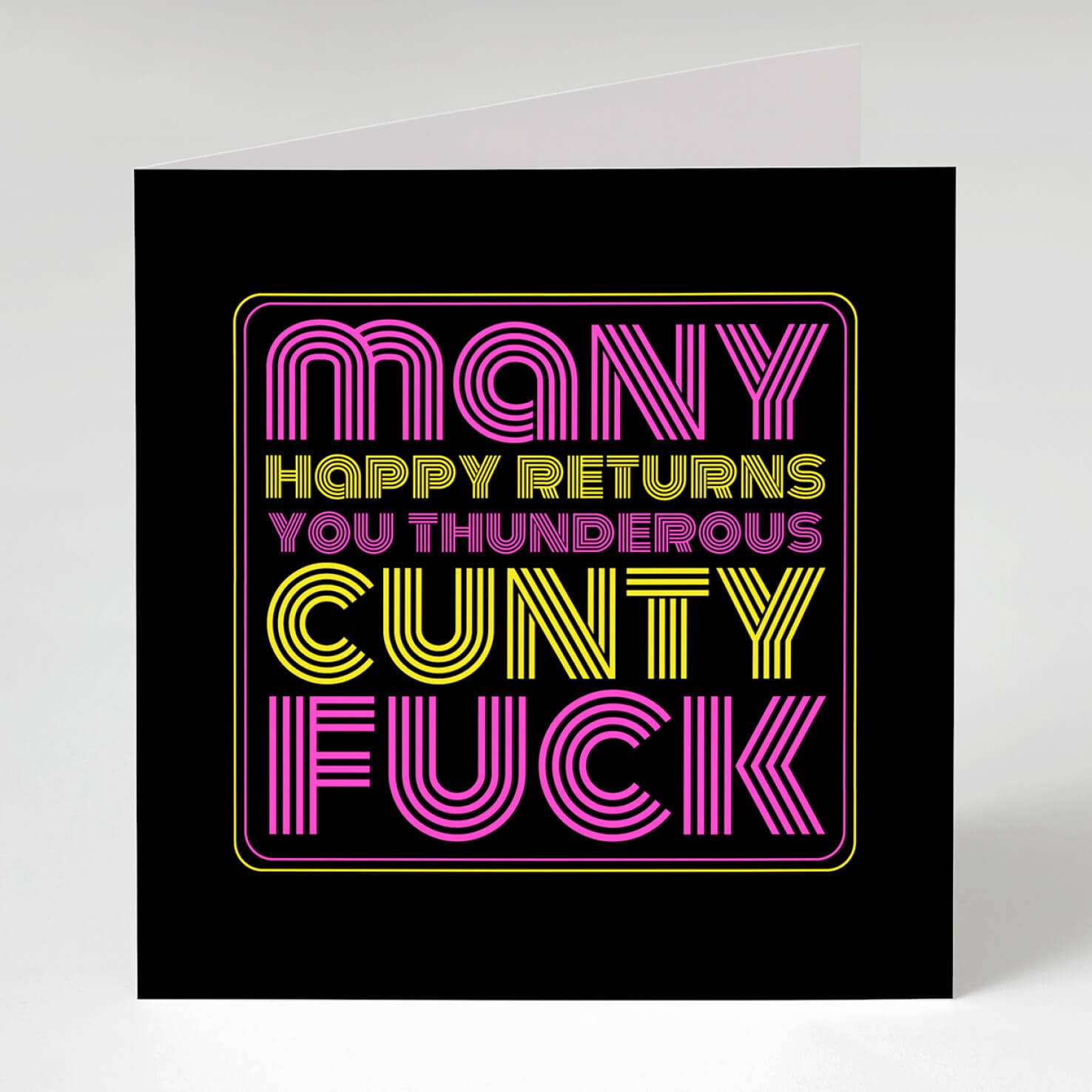 The Buddy Fernandez Card Company - Venta al por mayor Tarjetas de felicitación - Divertida tarjeta de neón - «Thunderous»1