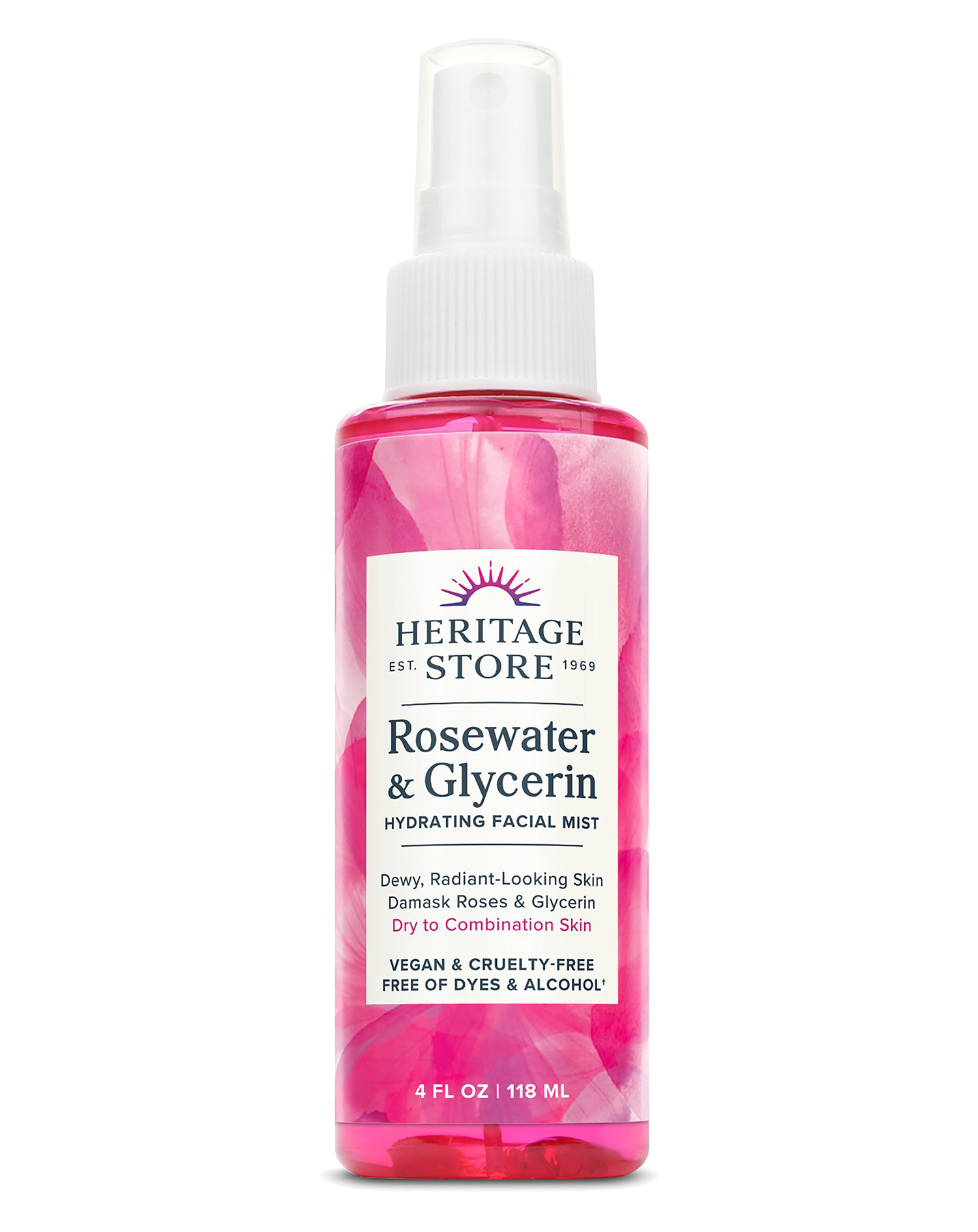 Heritage Store - Wholesale Face & Body Mist/Water - Rosewater & Glycerin 2oz/4oz/8oz14
