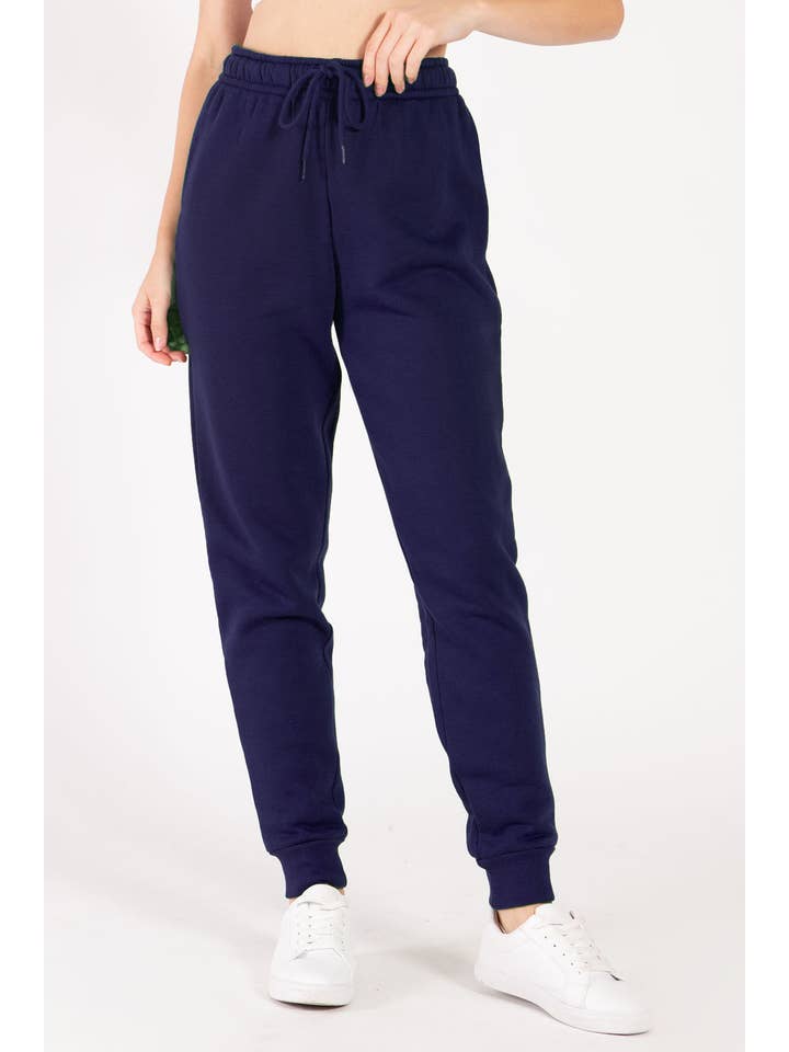 Color 5 - Wholesale Athletic Sweatpants/Joggers - Women's - Solid color fleece jogger pants with elastic waist band4