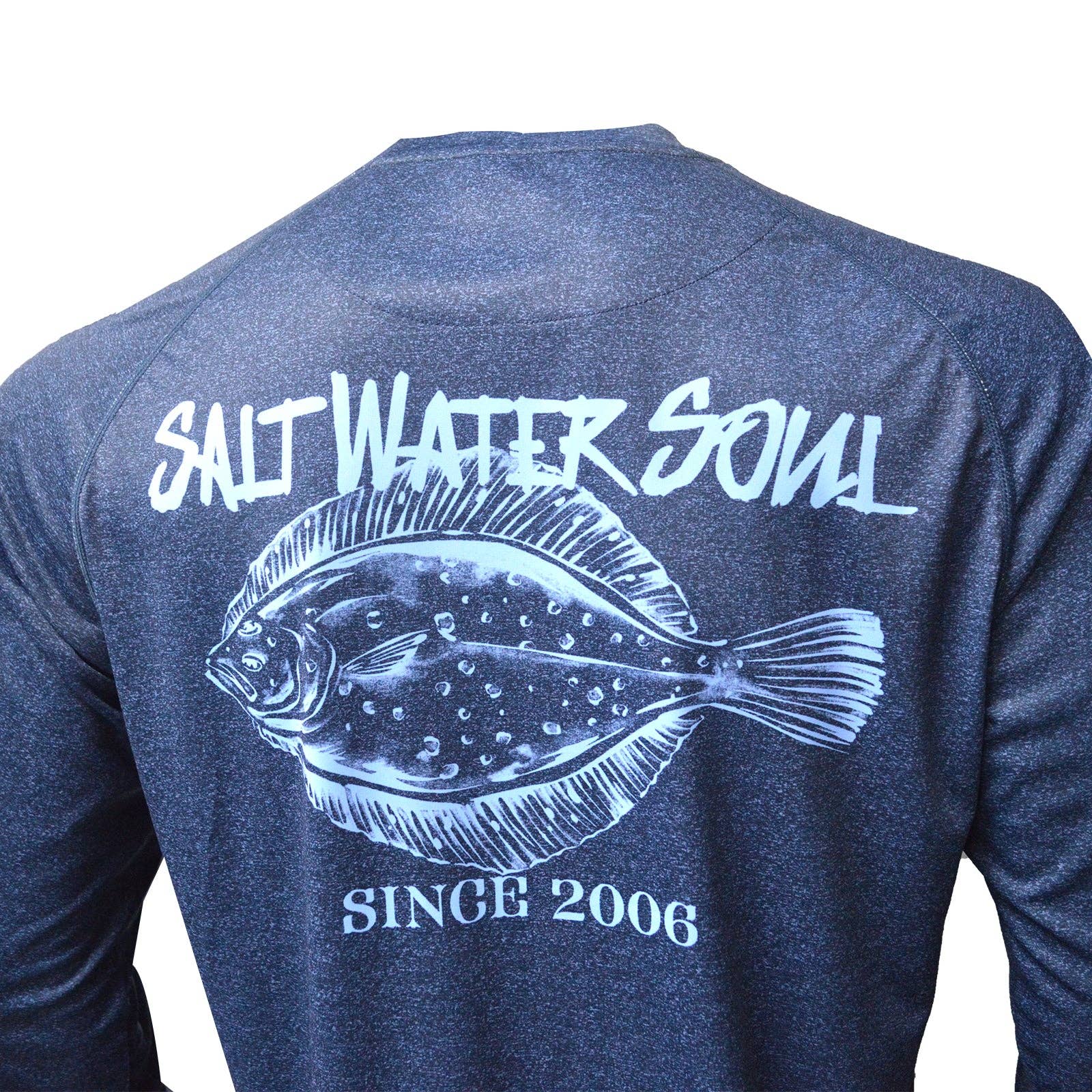 SALT WATER SOUL - Wholesale Screen Printed T-Shirt - Men's - Flounder Performance Shirt2