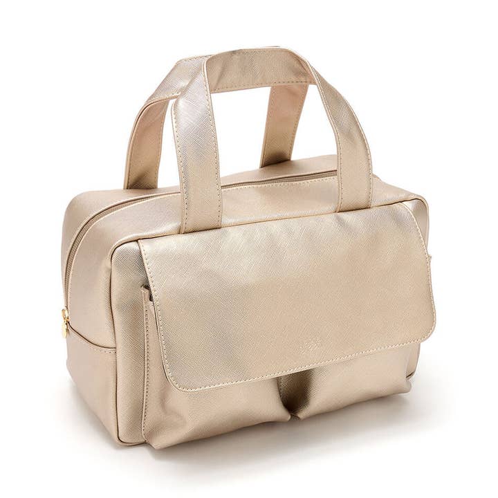 Borsa da Toilette 'Iris' Carry All in Oro per la vendita all'ingrosso da parte di Victoria Green