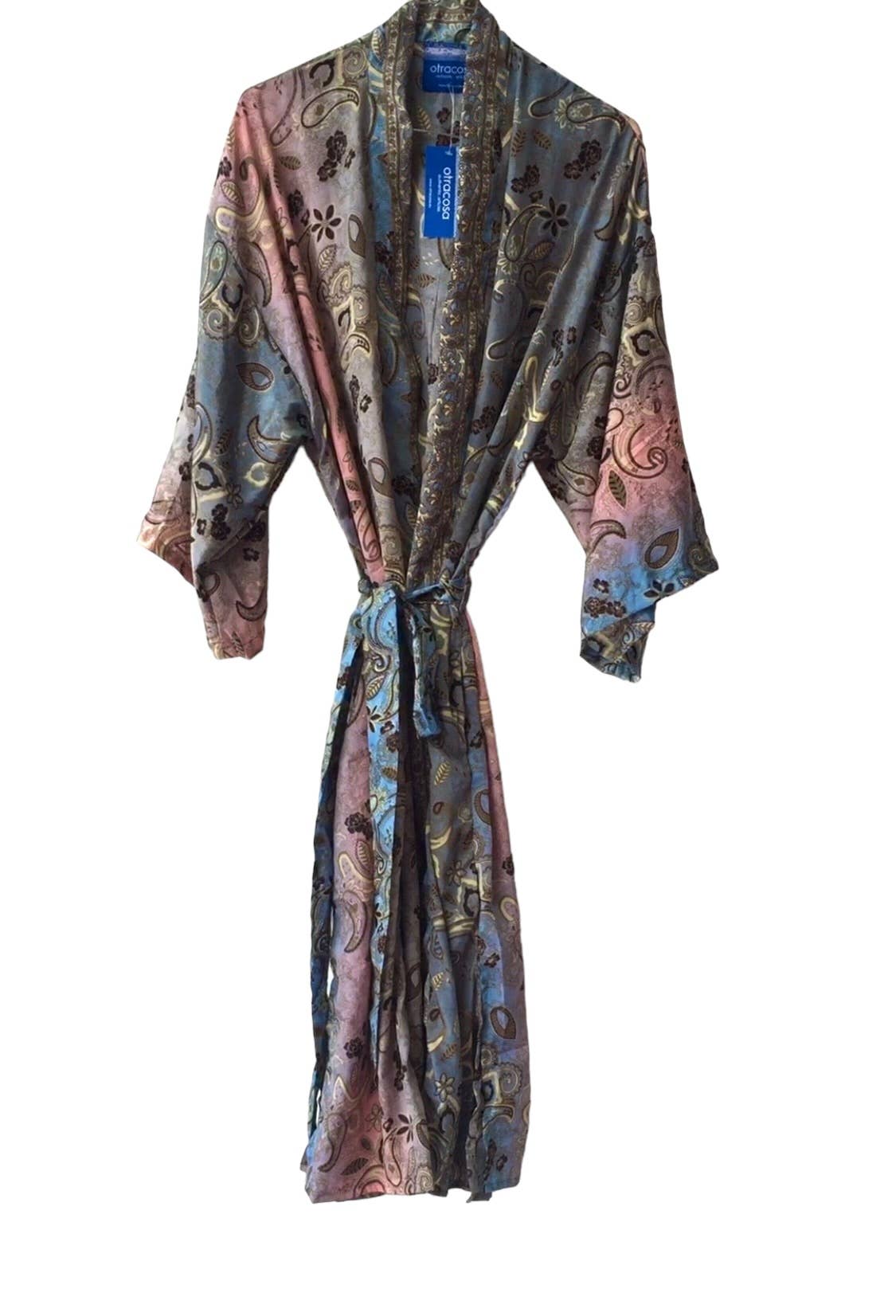 OTRACOSA - Wholesale Kimono - Women's - Kimono Long - Otra Cosa - Blue/Pink1