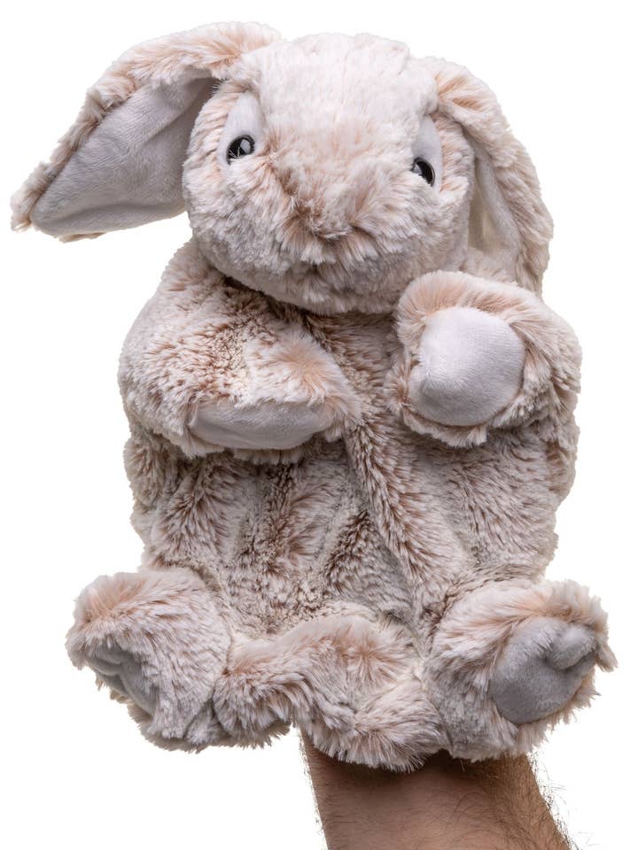 Hand puppet rabbit (beige) - 24 cm (height) - cuddly/plush toy for wholesale by Uni Toys