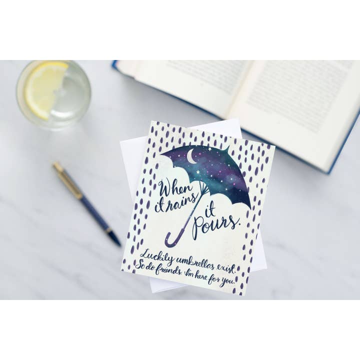 M. Kind Papersmith - Wholesale Friendship Card - Umbrella Friends (Sale)2