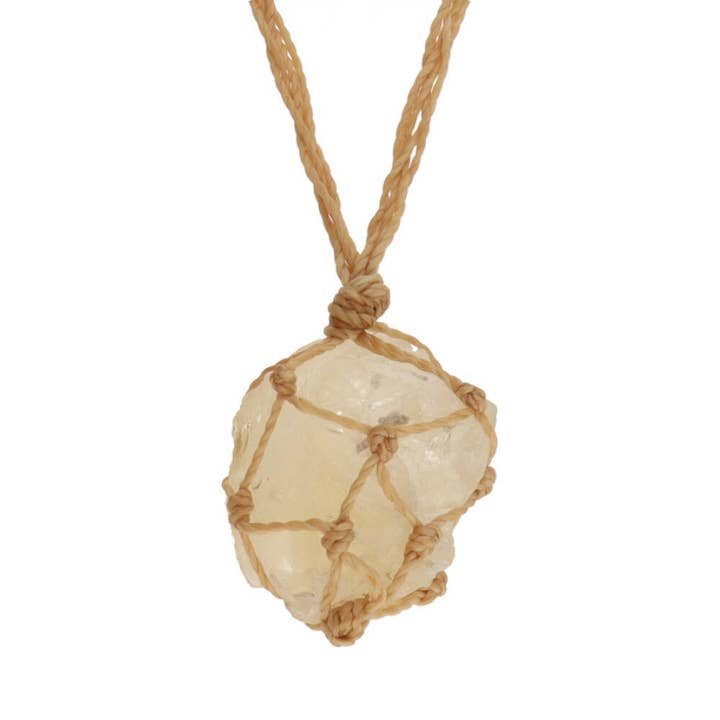 Heated raw citrine pendant for wholesale by Vives de la Cortada S.L