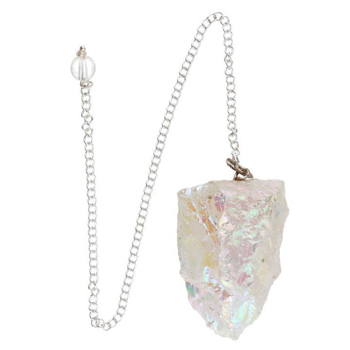 Vives de la Cortada S.L - Wholesale Pendulum Board - Raw White Aqua Aura Quartz Pendulum (BRU1)0
