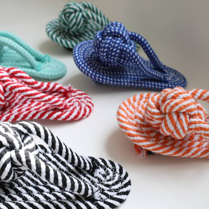Knotty Pawz Handcraft Pets Toys - Vente Jouet en corde – chien - Été : pantoufles faites à la main pour chien, jouets amusants pour chiens