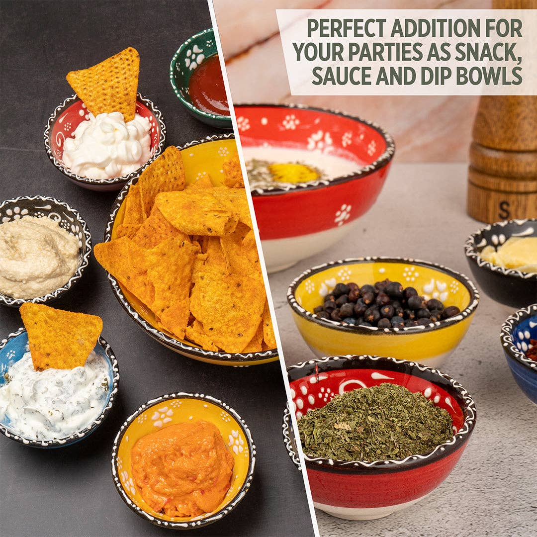 Bascuda – Großhandel Schüssel – Set mit 6 Keramik-Dipschalen – Rochelle, Rochelle Bloom – 8 cm5