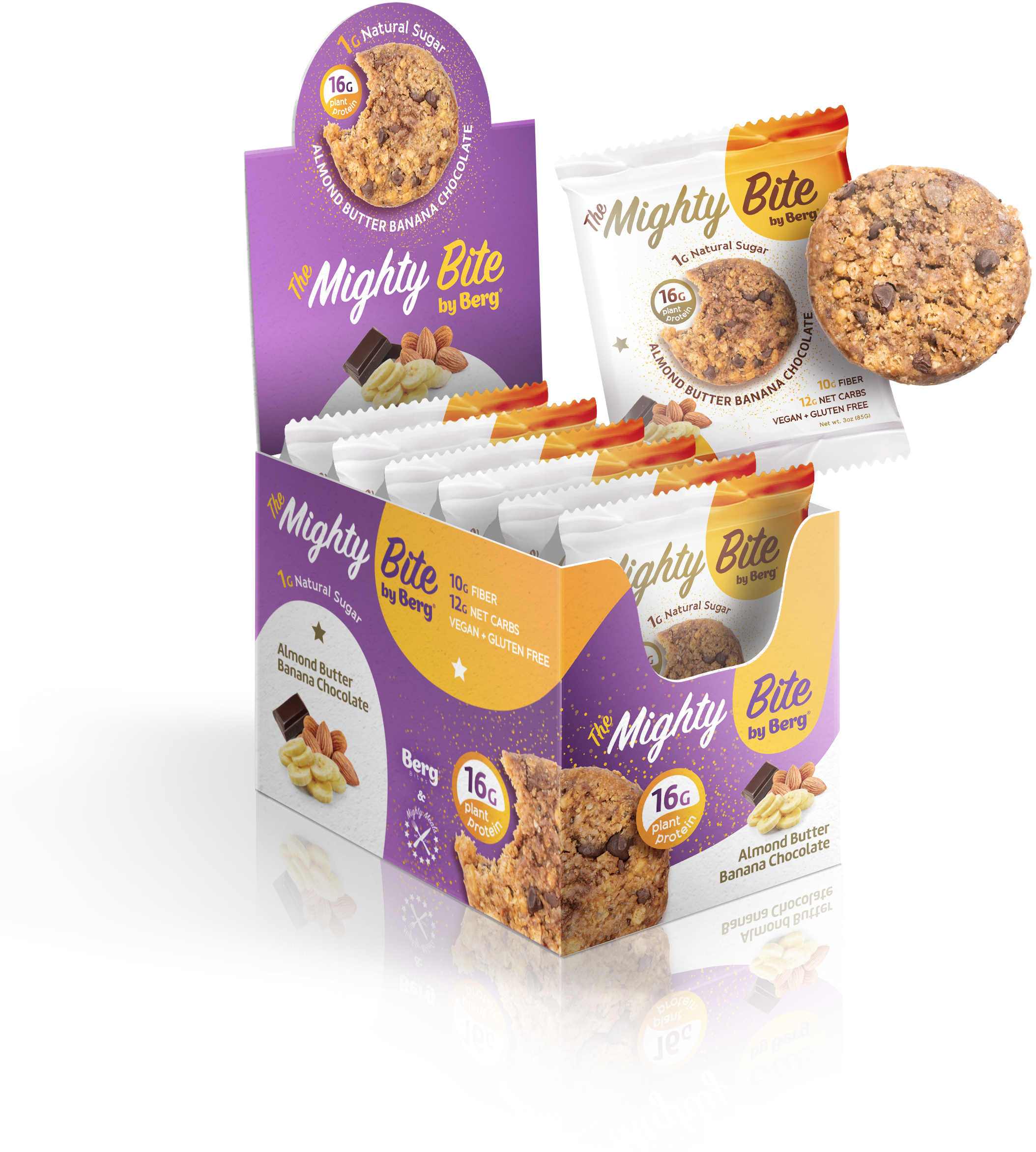 Berg Bites - Wholesale Snack bar - The Mighty Bite - Almond Butter Banana Chocolate1