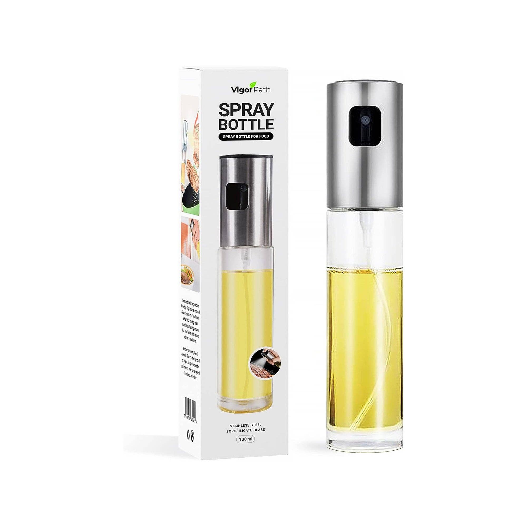 Vigor Path – wholesale Olje- och vinägerbehållare – Oljespruta för matlagning – Olivoljepump med spraymunstycke, 100 ml