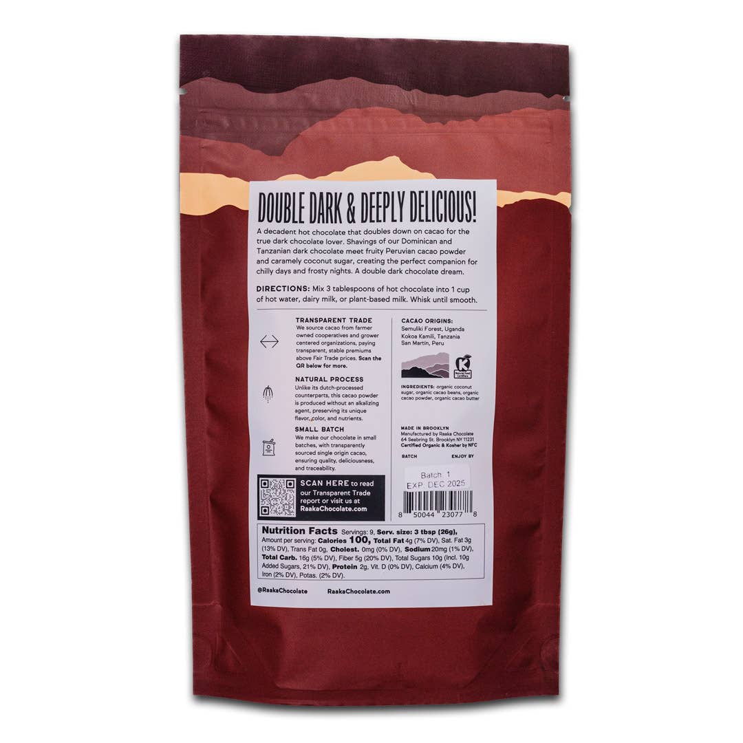Raaka Chocolate - Wholesale Hot Cocoa Mix/Kit - Double Dark Hot Chocolate - Holiday & Winter2