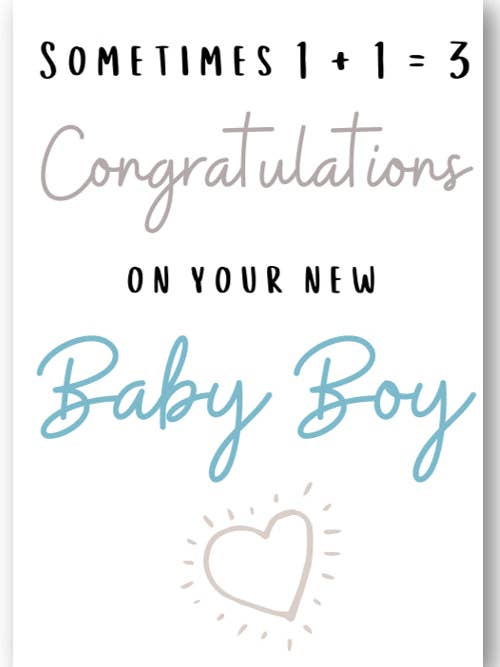Second Ave Congratulations On Your New Baby Boy Newborn Baby Congratulations Card for wholesale by Second Ave Gift Company