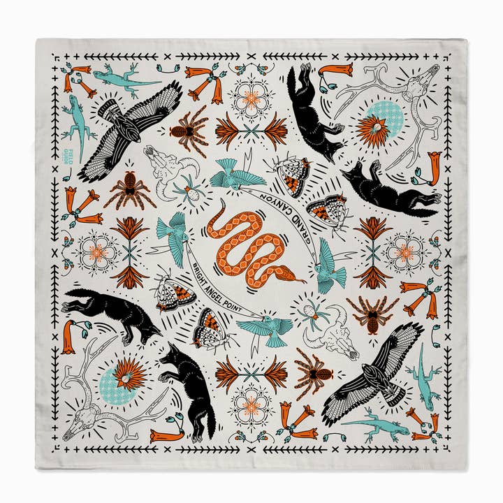 Bright Angel Point, Grand Canyon Bandana - NEW for wholesale by Field Guide Designs