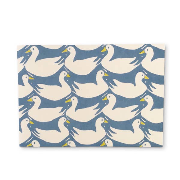 Cambridge Imprint - Wholesale Everyday greeting card - Pack of Six Small Cards Ducks & Rabbits Blue and Yellow