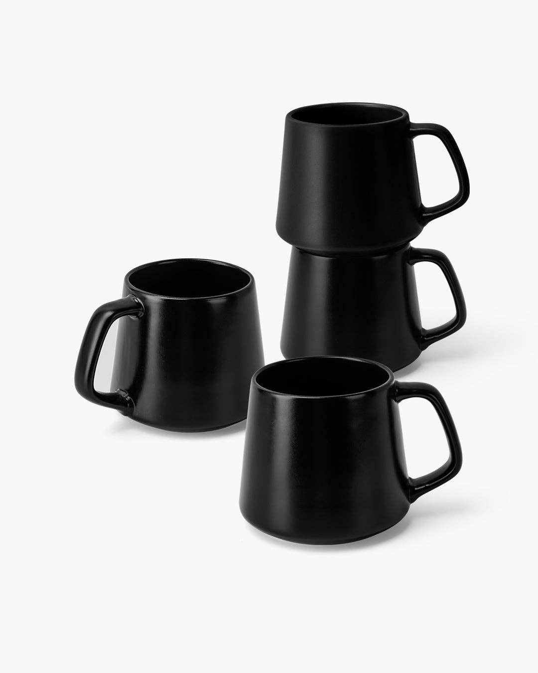 MIAMIO - Vente Tasse à café - Ensemble de 4 mugs à café luxe, 420 ml4