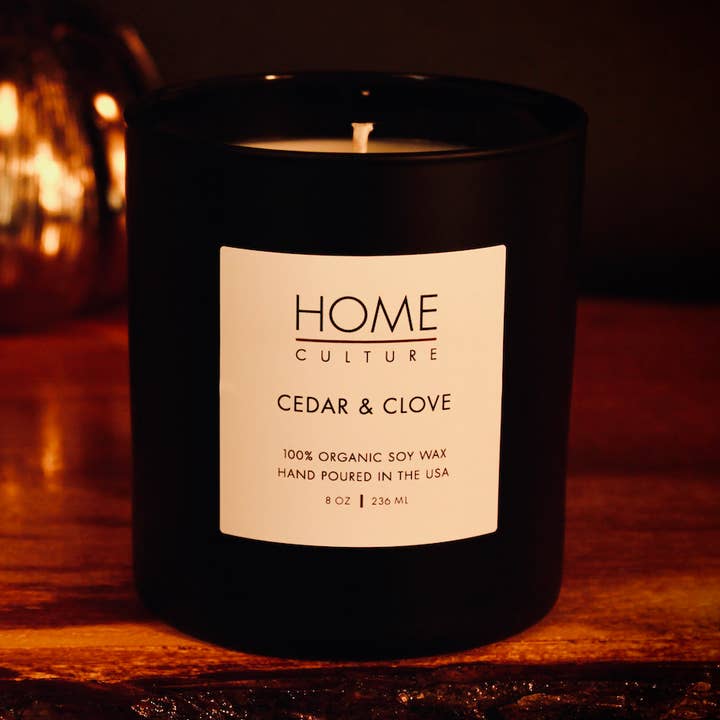 8 oz Cedar & Clove Candle for wholesale by Home Culture